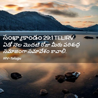Picture 02 - సంఖ్యాకాండం 29:1 TELIRV - ఏడో నెల మొదటి రోజు - Bible Verse Picture