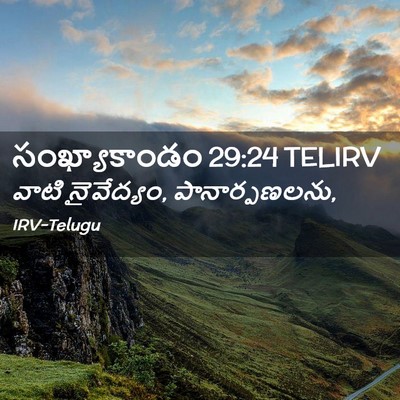 Picture 02 - సంఖ్యాకాండం 29:24 TELIRV - వాటి నైవేద్యం, - Bible Verse Picture