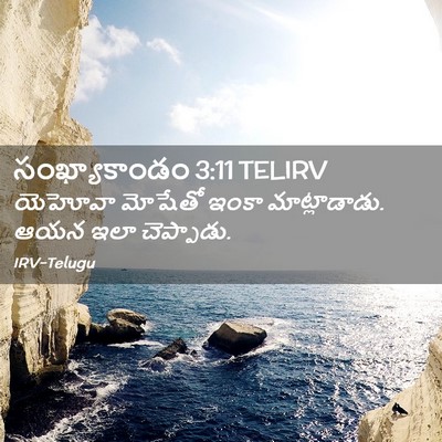Picture 02 - సంఖ్యాకాండం 3:11 TELIRV - యెహోవా మోషేతో - Bible Verse Picture