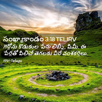 Picture 02 - సంఖ్యాకాండం 3:18 TELIRV - గెర్షోను కొడుకుల - Bible Verse Picture
