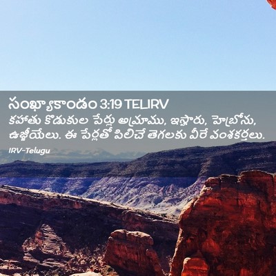 Picture 02 - సంఖ్యాకాండం 3:19 TELIRV - కహాతు కొడుకుల - Bible Verse Picture
