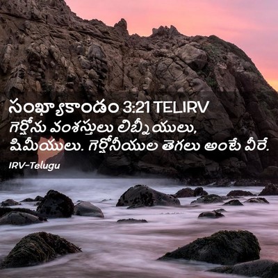 Picture 02 - సంఖ్యాకాండం 3:21 TELIRV - గెర్షోను - Bible Verse Picture