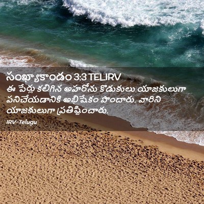 Picture 02 - సంఖ్యాకాండం 3:3 TELIRV - ఈ పేర్లు కలిగిన - Bible Verse Picture
