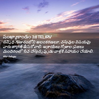 Picture 02 - సంఖ్యాకాండం 3:8 TELIRV - సన్నిధి - Bible Verse Picture