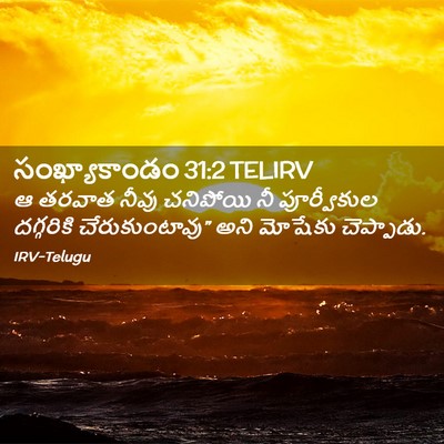Picture 02 - సంఖ్యాకాండం 31:2 TELIRV - ఆ తరవాత నీవు - Bible Verse Picture