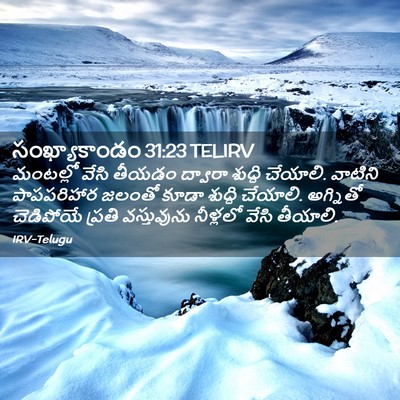 Picture 02 - సంఖ్యాకాండం 31:23 TELIRV - మంటల్లో వేసి - Bible Verse Picture