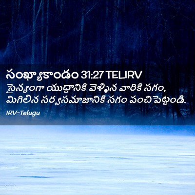 Picture 02 - సంఖ్యాకాండం 31:27 TELIRV - సైన్యంగా - Bible Verse Picture