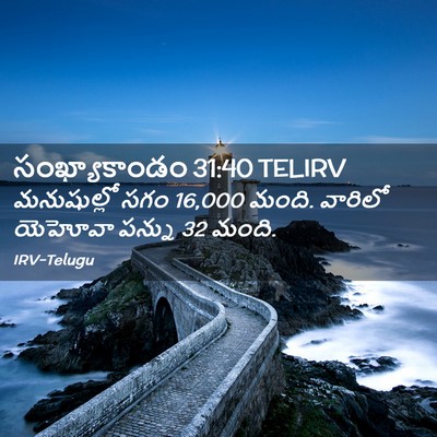 Picture 02 - సంఖ్యాకాండం 31:40 TELIRV - మనుషుల్లో సగం 16,000 - Bible Verse Picture