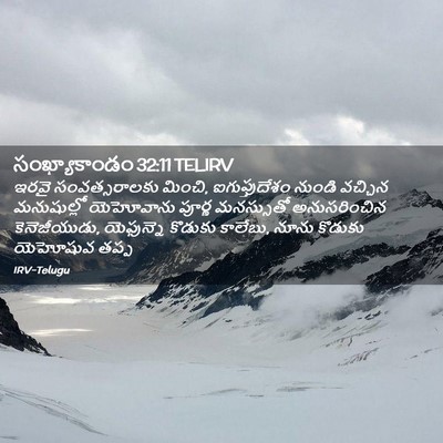 Picture 02 - సంఖ్యాకాండం 32:11 TELIRV - ఇరవై సంవత్సరాలకు - Bible Verse Picture