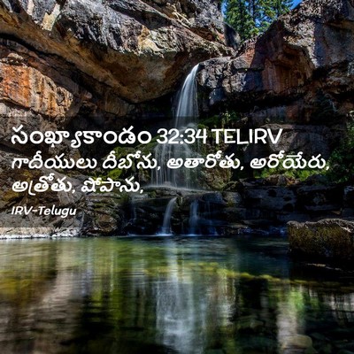 Picture 02 - సంఖ్యాకాండం 32:34 TELIRV - గాదీయులు దీబోను, - Bible Verse Picture