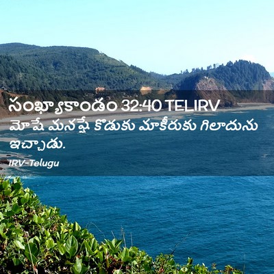 Picture 02 - సంఖ్యాకాండం 32:40 TELIRV - మోషే మనష్షే - Bible Verse Picture