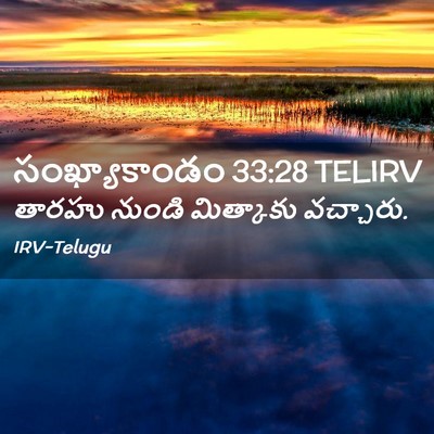 Picture 02 - సంఖ్యాకాండం 33:28 TELIRV - తారహు నుండి - Bible Verse Picture