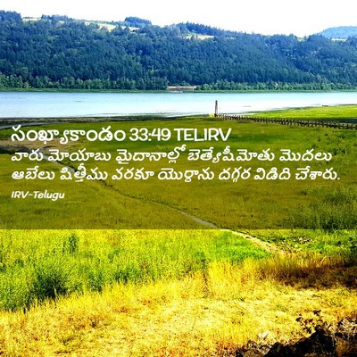 Picture 02 - సంఖ్యాకాండం 33:49 TELIRV - వారు మోయాబు - Bible Verse Picture