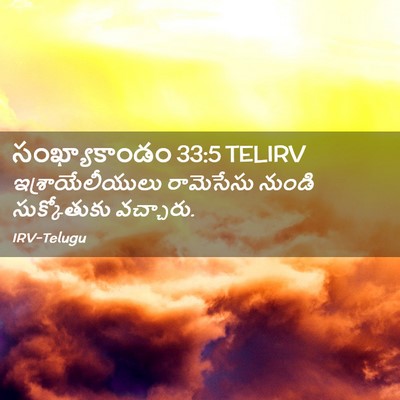 Picture 02 - సంఖ్యాకాండం 33:5 TELIRV - ఇశ్రాయేలీయులు - Bible Verse Picture