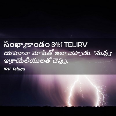 Picture 02 - సంఖ్యాకాండం 34:1 TELIRV - యెహోవా మోషేతో ఇలా - Bible Verse Picture