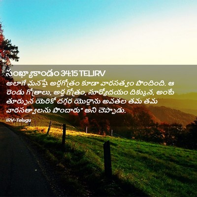Picture 02 - సంఖ్యాకాండం 34:15 TELIRV - అలాగే మనష్షే - Bible Verse Picture