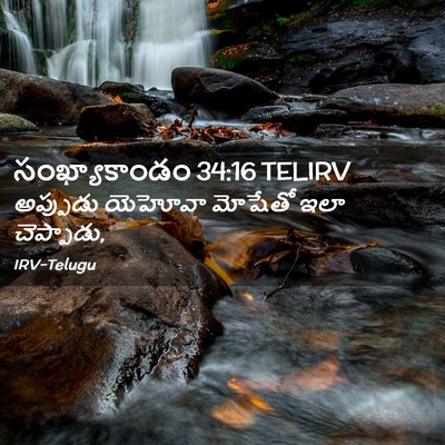 Picture 02 - సంఖ్యాకాండం 34:16 TELIRV - అప్పుడు యెహోవా - Bible Verse Picture