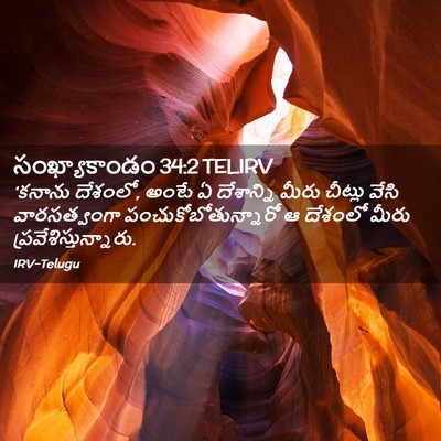 Picture 02 - సంఖ్యాకాండం 34:2 TELIRV - ‘కనాను దేశంలో, - Bible Verse Picture