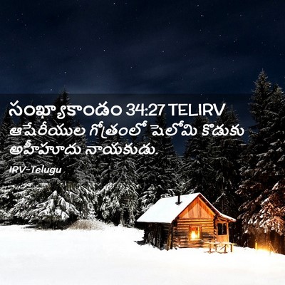 Picture 02 - సంఖ్యాకాండం 34:27 TELIRV - ఆషేరీయుల గోత్రంలో - Bible Verse Picture