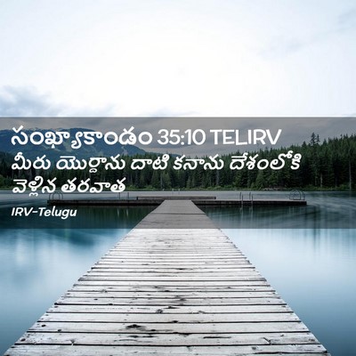 Picture 02 - సంఖ్యాకాండం 35:10 TELIRV - మీరు యొర్దాను - Bible Verse Picture