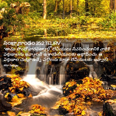 Picture 02 - సంఖ్యాకాండం 35:2 TELIRV - “తాము పొందే - Bible Verse Picture