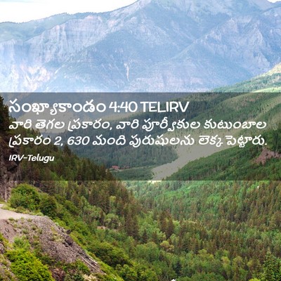 Picture 02 - సంఖ్యాకాండం 4:40 TELIRV - వారి తెగల ప్రకారం, - Bible Verse Picture