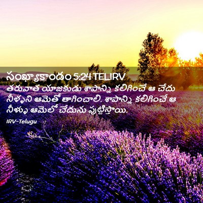 Picture 02 - సంఖ్యాకాండం 5:24 TELIRV - తరువాత యాజకుడు - Bible Verse Picture
