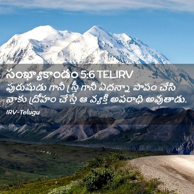 Picture 02 - సంఖ్యాకాండం 5:6 TELIRV - పురుషుడు గానీ - Bible Verse Picture