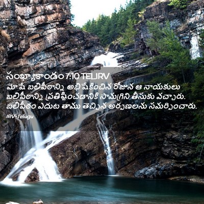 Picture 02 - సంఖ్యాకాండం 7:10 TELIRV - మోషే బలిపీఠాన్ని - Bible Verse Picture