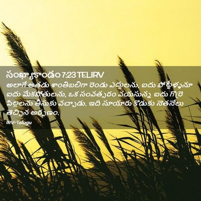 Picture 02 - సంఖ్యాకాండం 7:23 TELIRV - అలాగే అతడు - Bible Verse Picture