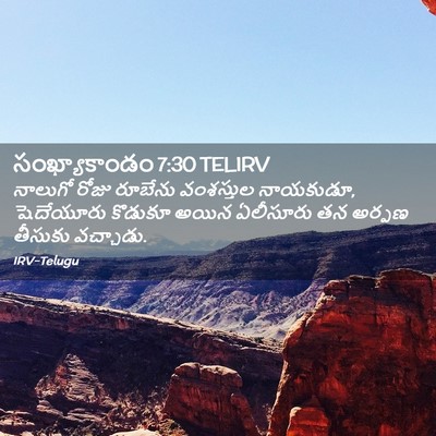 Picture 02 - సంఖ్యాకాండం 7:30 TELIRV - నాలుగో రోజు - Bible Verse Picture