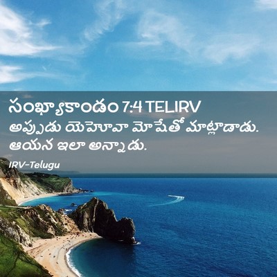 Picture 02 - సంఖ్యాకాండం 7:4 TELIRV - అప్పుడు యెహోవా - Bible Verse Picture