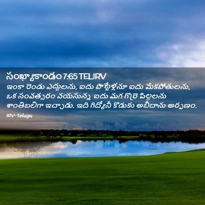 Picture 02 - సంఖ్యాకాండం 7:65 TELIRV - ఇంకా రెండు - Bible Verse Picture
