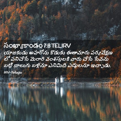 Picture 02 - సంఖ్యాకాండం 7:8 TELIRV - యాజకుడు అహరోను - Bible Verse Picture