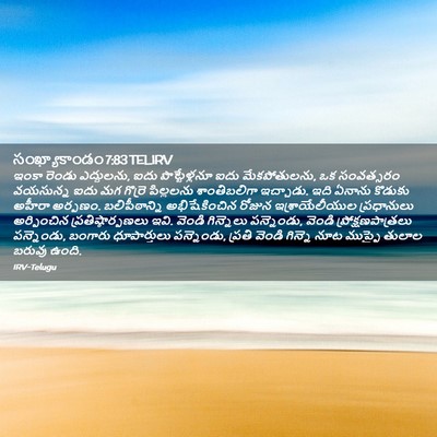 Picture 02 - సంఖ్యాకాండం 7:83 TELIRV - ఇంకా రెండు - Bible Verse Picture