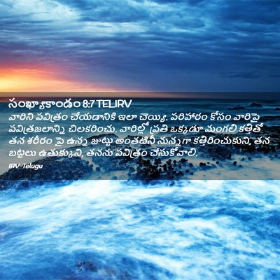 Picture 02 - సంఖ్యాకాండం 8:7 TELIRV - వారిని పవిత్రం - Bible Verse Picture