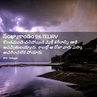 Picture 02 - సంఖ్యాకాండం 9:6 TELIRV - కొంతమంది చనిపోయిన - Bible Verse Picture