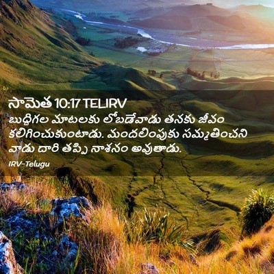 Picture 02 - సామెత 10:17 TELIRV - బుద్ధిగల మాటలకు - Bible Verse Picture