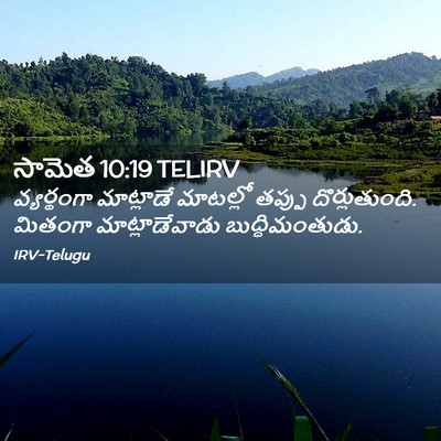 Picture 02 - సామెత 10:19 TELIRV - వ్యర్థంగా - Bible Verse Picture