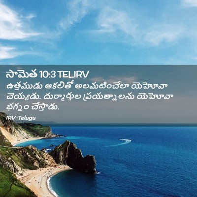 Picture 02 - సామెత 10:3 TELIRV - ఉత్తముడు ఆకలితో - Bible Verse Picture