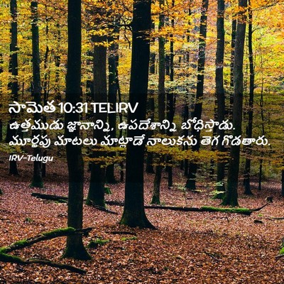 Picture 02 - సామెత 10:31 TELIRV - ఉత్తముడు - Bible Verse Picture