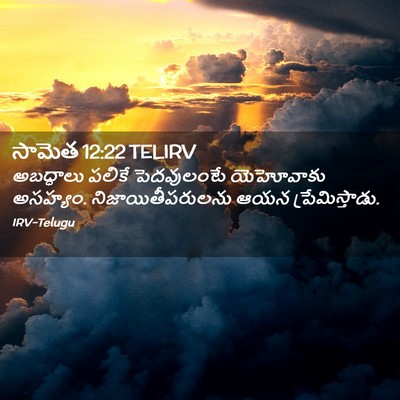 Picture 02 - సామెత 12:22 TELIRV - అబద్ధాలు పలికే - Bible Verse Picture