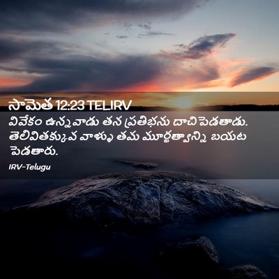 Picture 02 - సామెత 12:23 TELIRV - వివేకం ఉన్నవాడు - Bible Verse Picture
