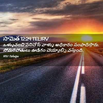 Picture 02 - సామెత 12:24 TELIRV - ఒళ్ళువంచి పనిచేసే - Bible Verse Picture