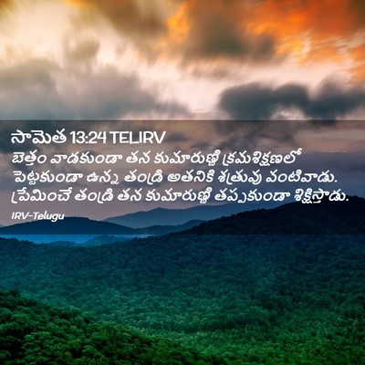 Picture 02 - సామెత 13:24 TELIRV - బెత్తం వాడకుండా - Bible Verse Picture