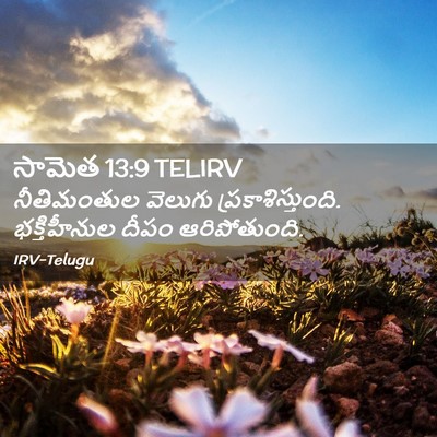 Picture 02 - సామెత 13:9 TELIRV - నీతిమంతుల వెలుగు - Bible Verse Picture