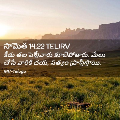 Picture 02 - సామెత 14:22 TELIRV - కీడు తలపెట్టేవారు - Bible Verse Picture