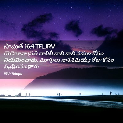 Picture 02 - సామెత 16:4 TELIRV - యెహోవా ప్రతి - Bible Verse Picture