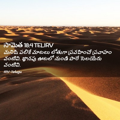 Picture 02 - సామెత 18:4 TELIRV - మనిషి పలికే మాటలు - Bible Verse Picture