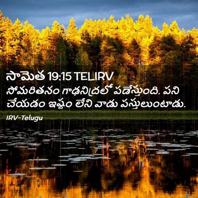Picture 02 - సామెత 19:15 TELIRV - సోమరితనం - Bible Verse Picture